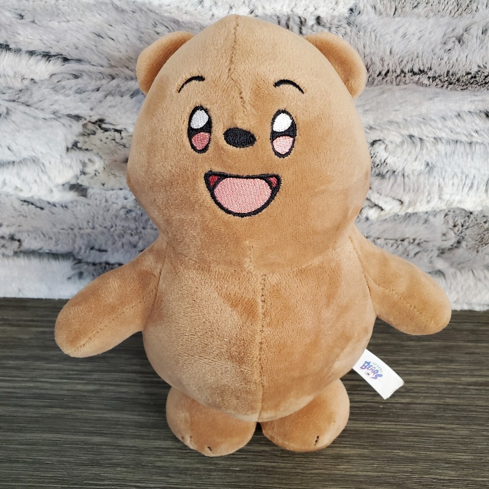 We Baby Bears Bare Plush 8" Brown Chibi Cartoon Network Stuffed Animal Toy
